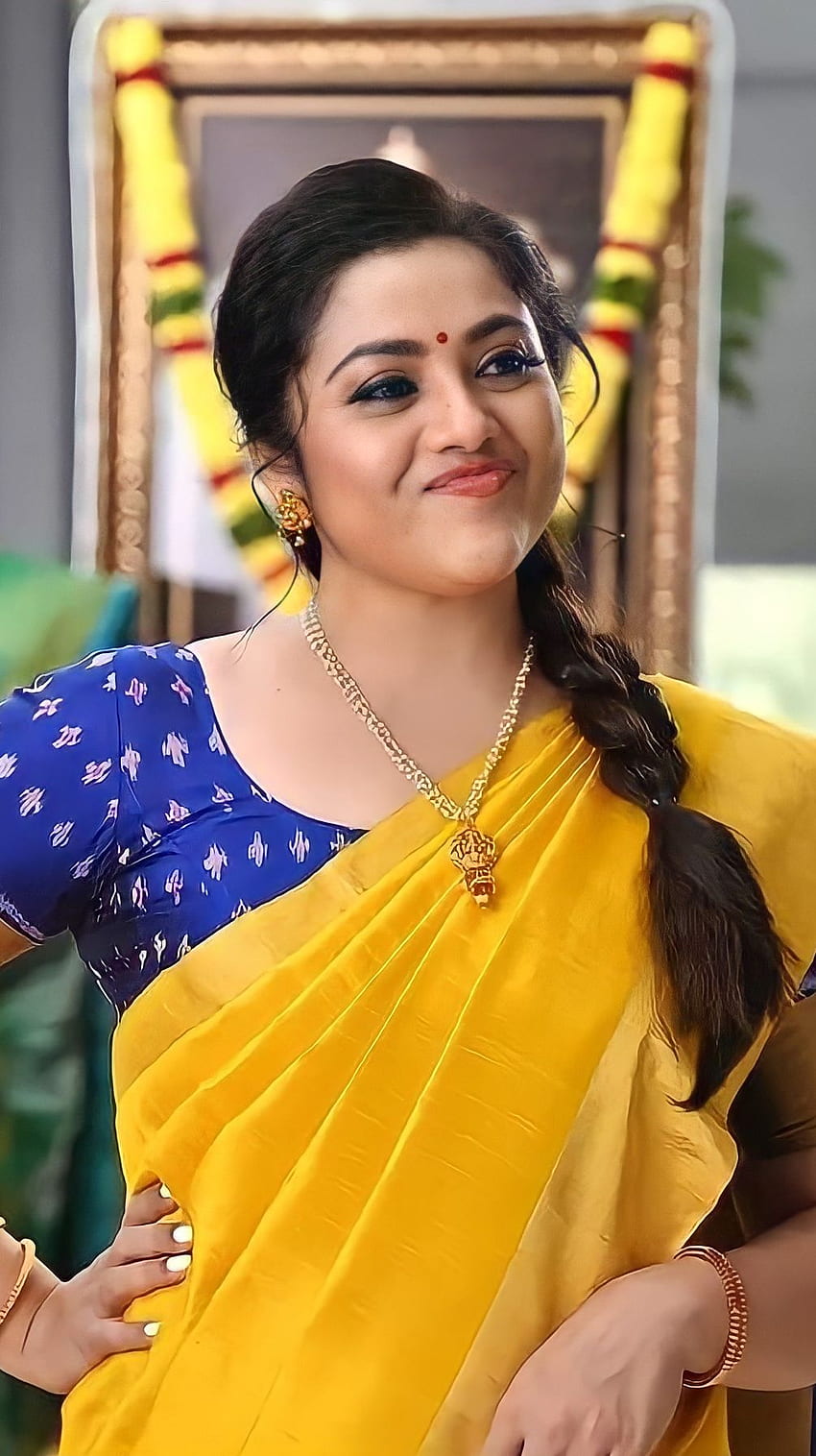 Meena durai Swamy, meena, tamilska aktorka, piękna sari Tapeta na telefon HD