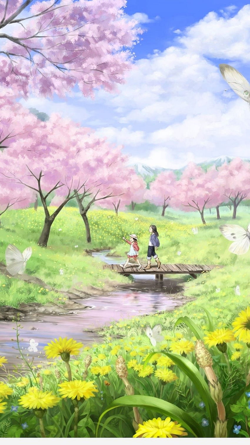 Beautiful Spring pour Android - Meilleur Android, Anime Spring Fond d'écran de téléphone HD