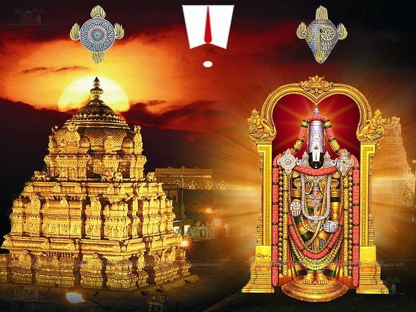 Снимка на храма Баладжи Венкатешвара Hwb26140 - Тирумала Тирупати Венкатешвара Свами HD тапет