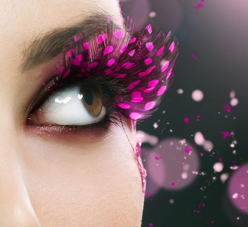 Eye, pink, fashion, subbotina anna, beauty HD wallpaper
