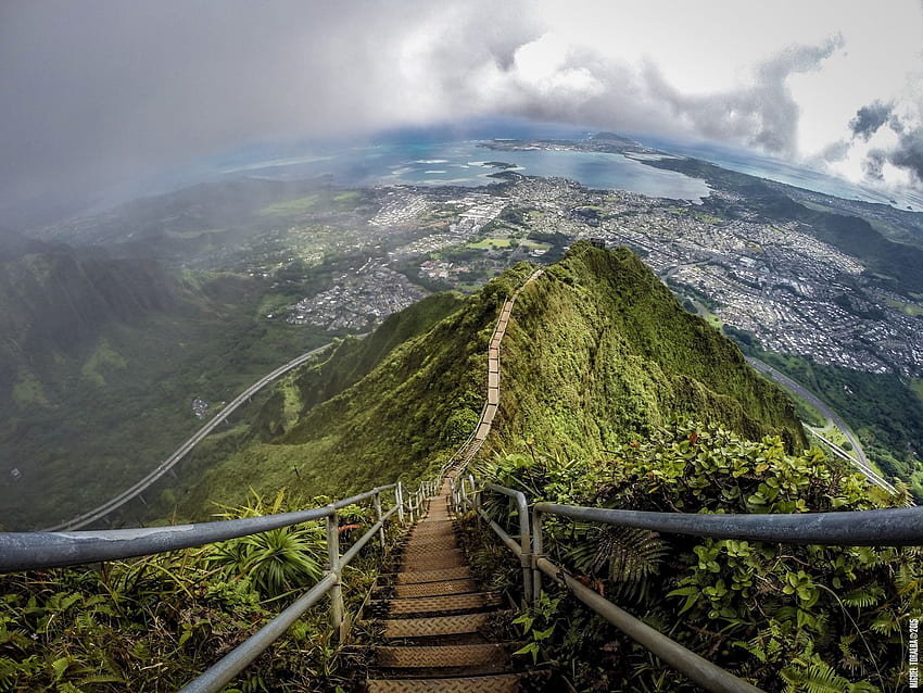 of Hawaii's Stairway to Heaven! is absolutely STUNNING! HD wallpaper
