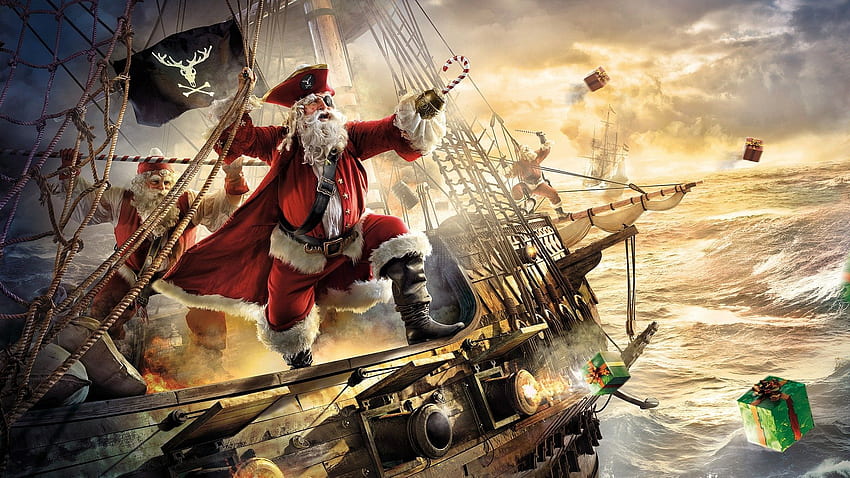 Pirate Santa and Stock . Visual, Awesome Santa HD wallpaper
