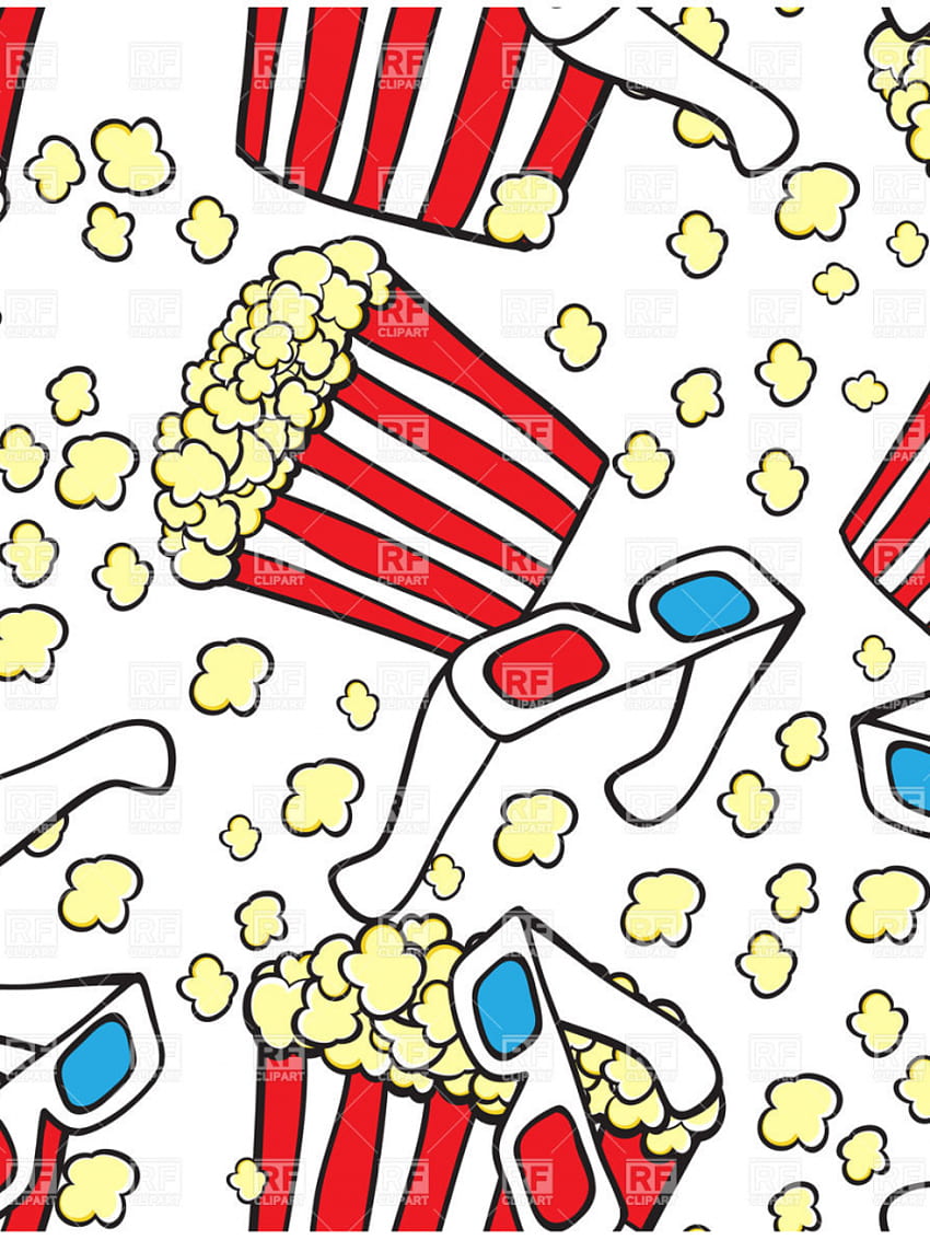 Cinema seamless background with scattered popcorn and 3D glasses [] for your , Mobile & Tablet. Explore Scattered Background. Scattered Background, Cute Popcorn HD phone wallpaper