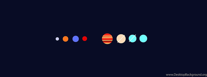 Minimalistische einfache minimale Planeten in voller Größe. Hintergrund, minimaler Doppelmonitor HD-Hintergrundbild