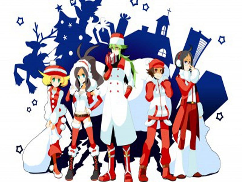 A Black and White Christmas, , anime, pokémon, preto e branco papel de parede HD
