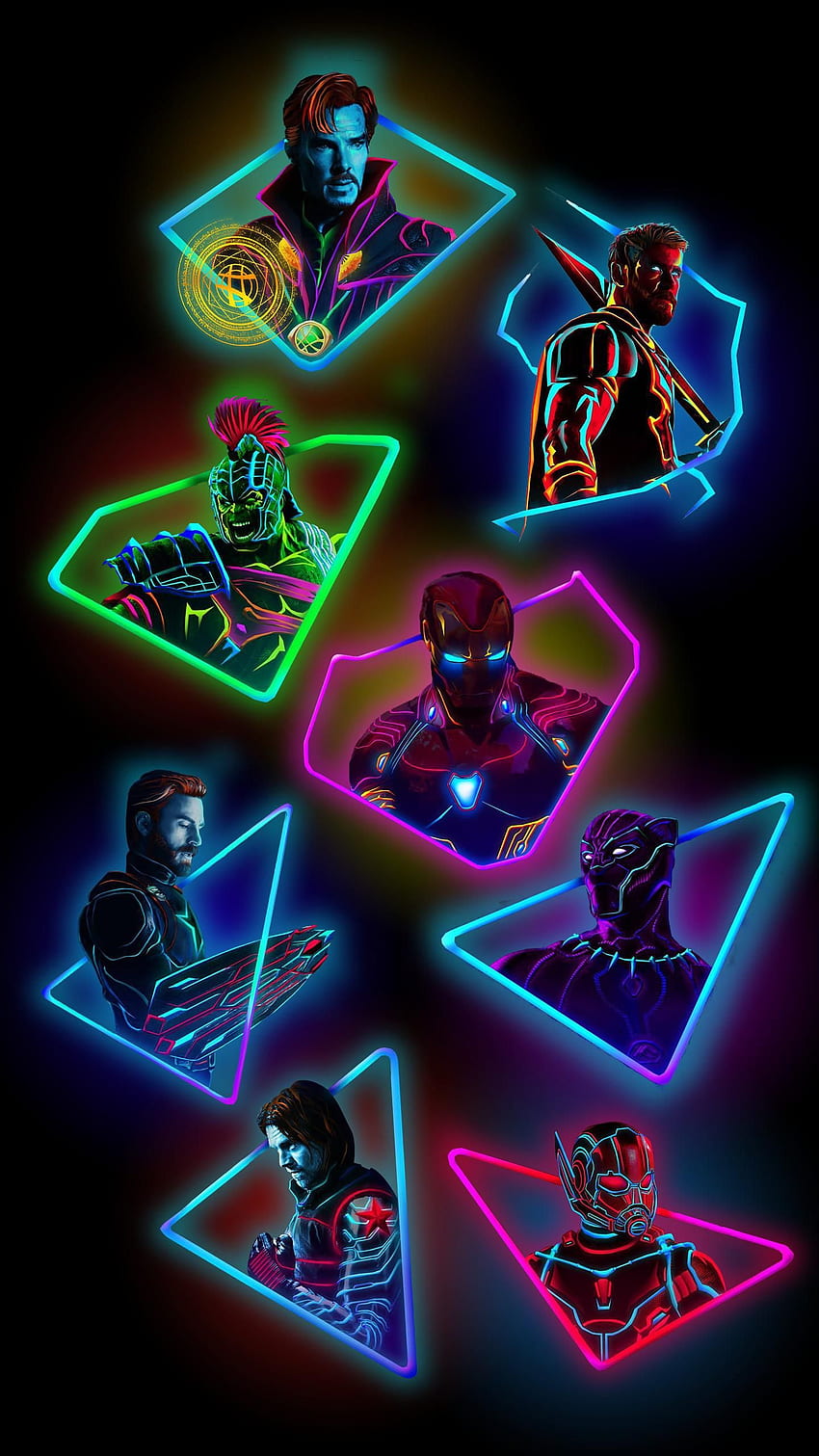 Neon Panther Animal (Page 3), Neon Black Panther Marvel HD phone wallpaper