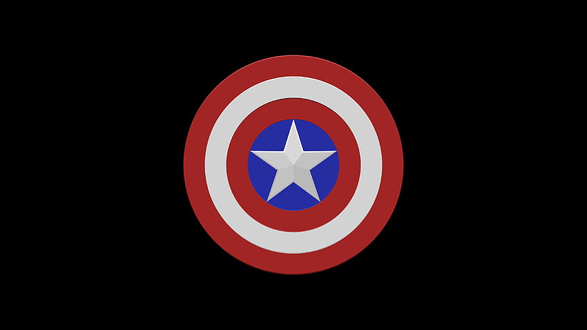 Captain America Shield Dark Rozdzielczość, Captain America Black Tapeta HD