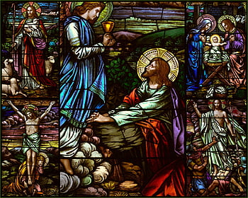 Christian art, Jesus , Stained glass church, Catholic Stained Glass HD  wallpaper | Pxfuel