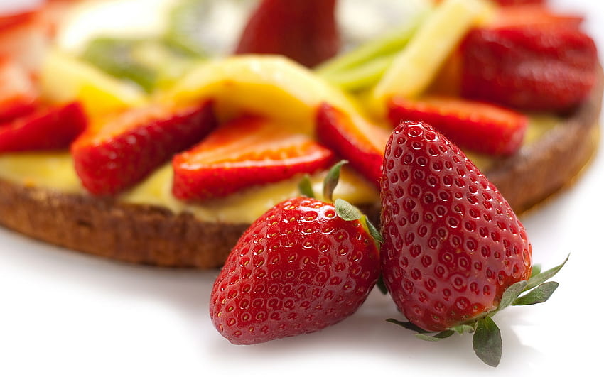 Strawberry, fruit, breakfast, red, strawberries HD wallpaper