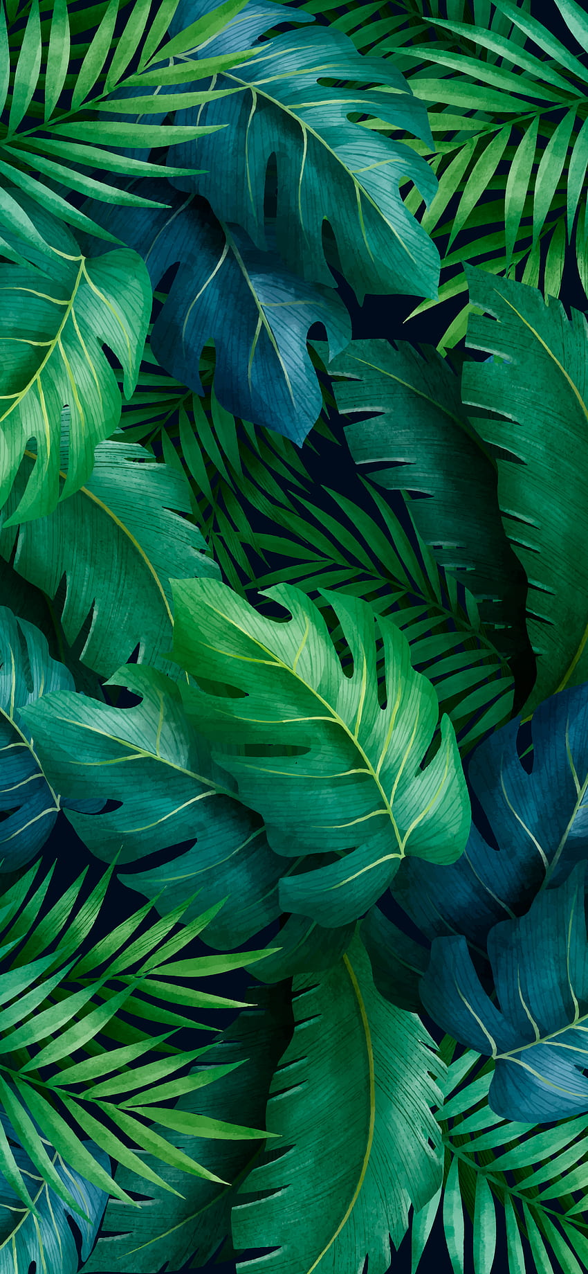 TROPICAL AESTHETIC GREEN LEAVES , Leaves HD phone wallpaper