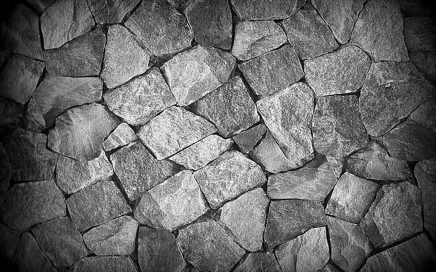 black stones, macro, natural rock texture HD wallpaper