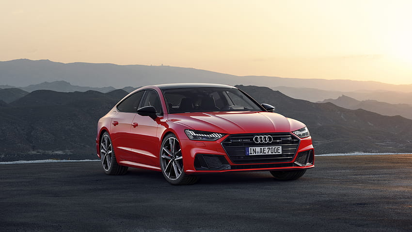 Audi A7 Sportback - Audi A7 2019 Red, Audi Logo HD wallpaper