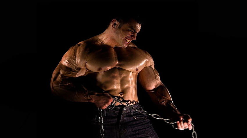 BODYBUILDER łańcuch sportowy fitness mięśni mężczyzn mężczyźni mężczyźni przystojny, przystojny mężczyzna Tapeta HD