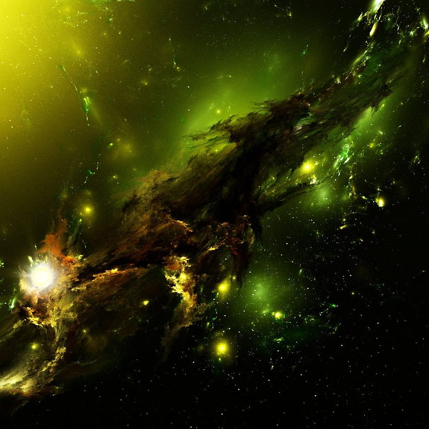 Green Nebula HD phone wallpaper