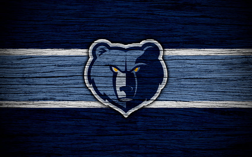 Memphis Grizzlies, NBA, wooden texture, basketball, Western Conference, USA, emblem, basketball club, Memphis Grizzlies logo for with resolution . High Quality HD wallpaper