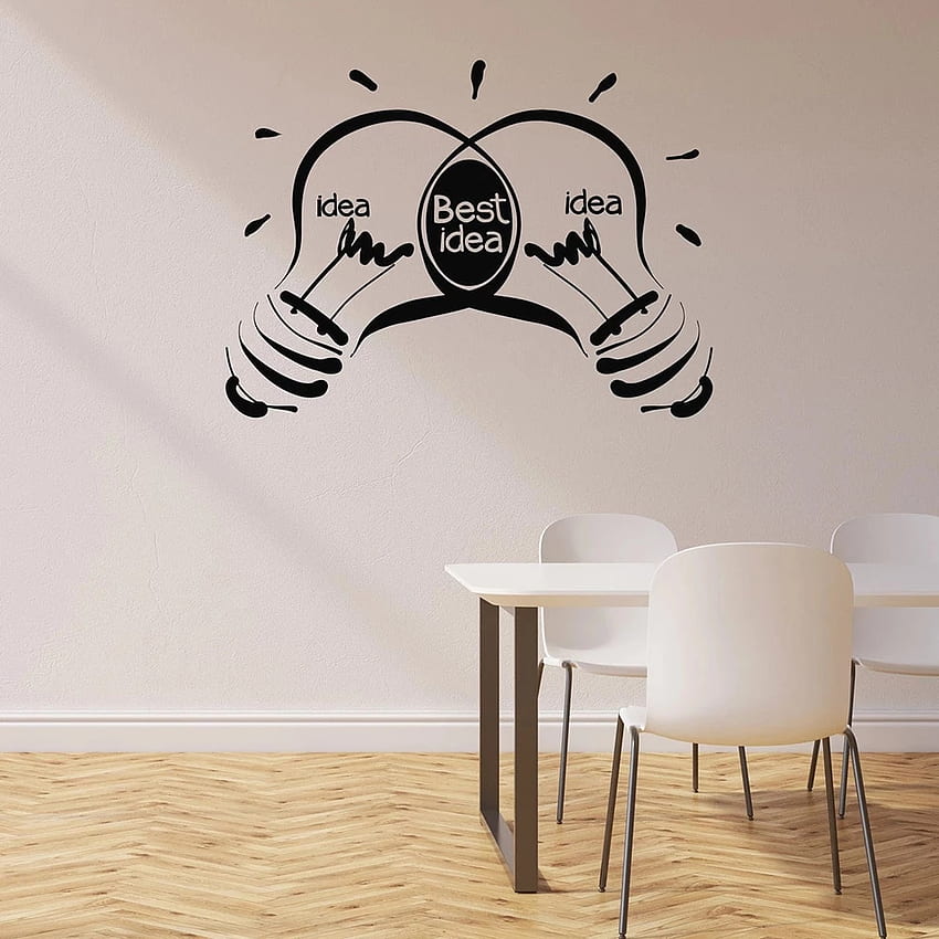 Idee Lampadine Business Inspirational Art Interior Stickers Vinyl Wall Decal Office Classroom Decoration C606. Adesivi murali. - AliExpress Sfondo del telefono HD