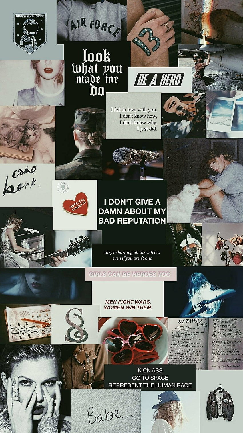 Estética de Taylor Swift, Collage de Taylor Swift fondo de pantalla del teléfono