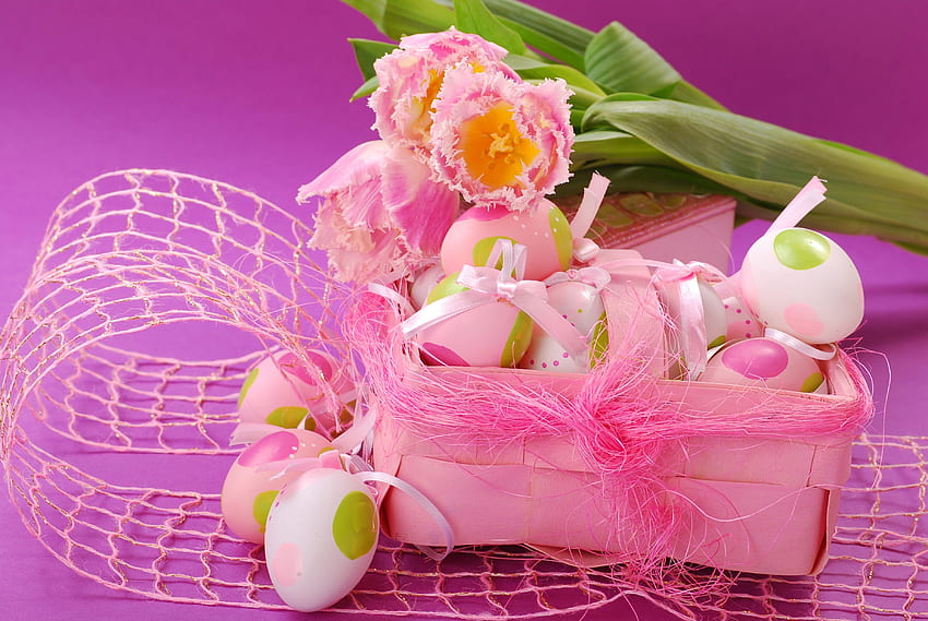 Easter arrangement, pink, flowers, easter, eggs HD wallpaper | Pxfuel