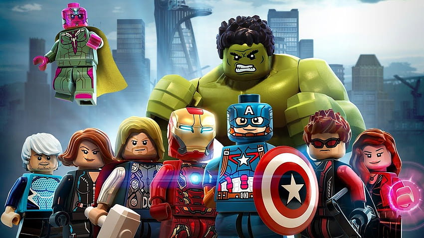 LEGO Marvel Super Heroes and Background, Marvel The Avengers HD wallpaper
