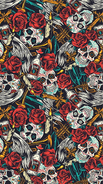 A lovely illustration of the Mexican festival known as Day of the Dead  vibrant Day of the Dead wallpaper oh catrina Generative AI Stock  Illustration  Adobe Stock