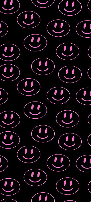 Neon Pink Smiley HD phone wallpaper | Pxfuel