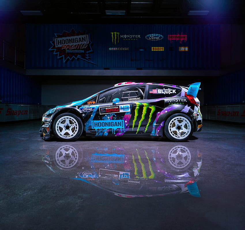 ford, Fiesta, Rx43, 2015, Ken, Block, Hoonigan, Racing, Division, Rear, Sport, Cars, Motors, Colors, Race / and Mobile Background HD тапет