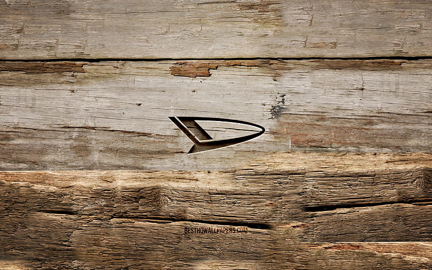 Logotipo de madera de Daihatsu, s de madera, marcas de automóviles, logotipo de Daihatsu, creativo, talla de madera, Daihatsu fondo de pantalla