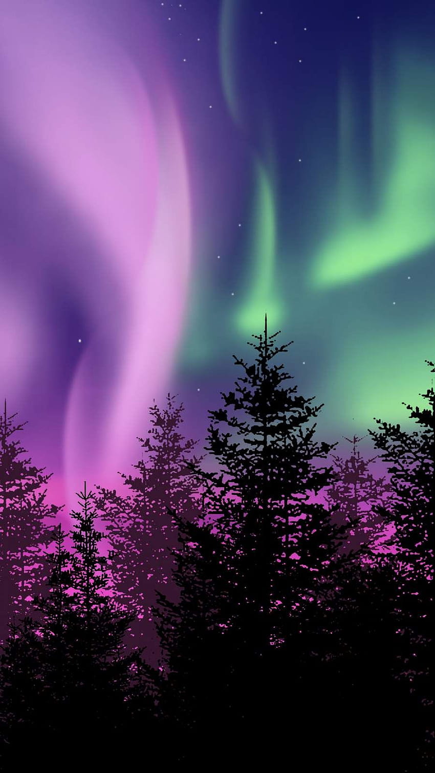 iPhone da aurora boreal de inverno . Aurora boreal, iPhone céu, Aurora boreal iphone, Aurora boreal roxa Papel de parede de celular HD
