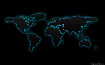 World map black HD wallpapers | Pxfuel