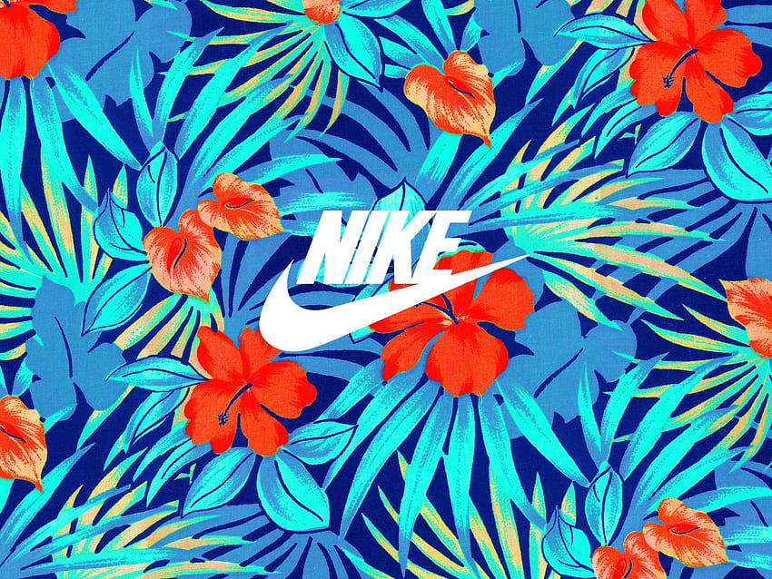 Nike Flower, Cute Nike Blue HD wallpaper