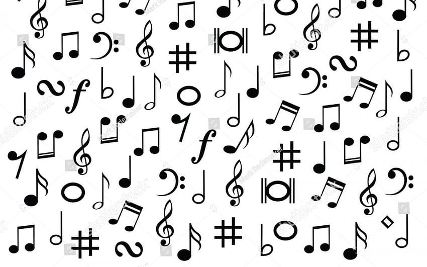 Diverso simbolo musicale nota musicale Stock di , segno musicale Sfondo HD