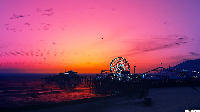 Grand Theft Auto V Online - Sunset Panorama, GTA 5 HD тапет