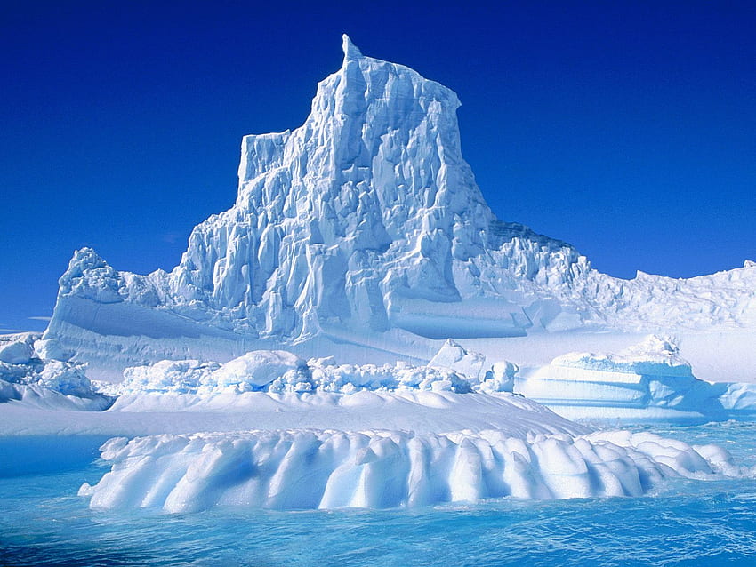 ANTARTICA Ерозиран айсберг в канала Lemaire, Igloo HD тапет