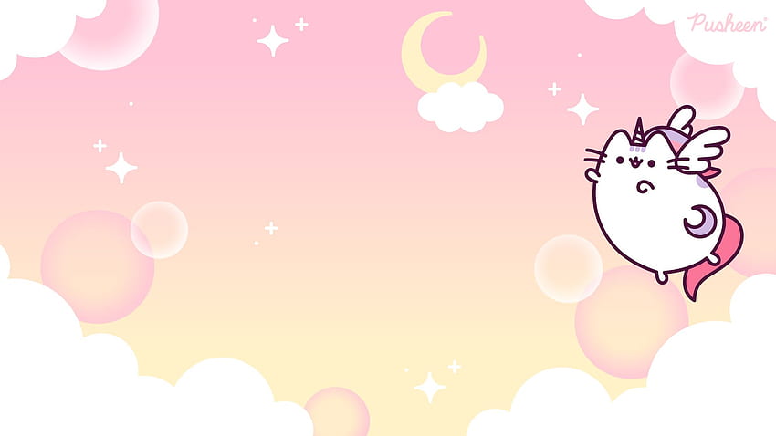 Pusheen Zoom Background - Pusheen. Cute flower , Cute laptop ...