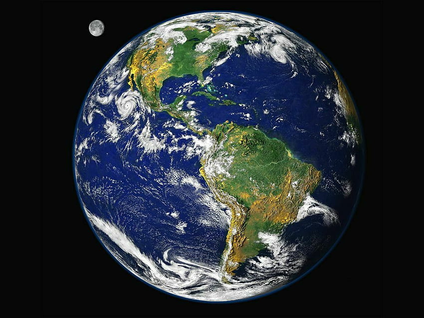 Beautiful-Earth, space, earth, planet, moon HD wallpaper