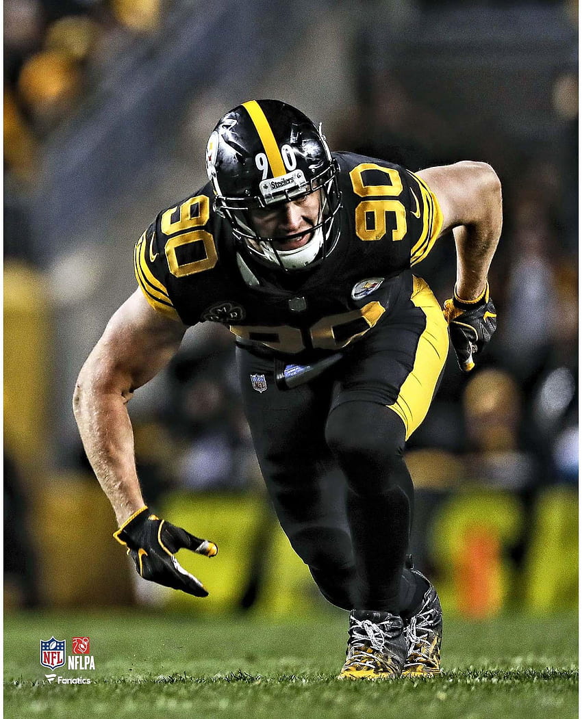 T.J. Watt Pittsburgh Steelers Unsigned auf Line of Scrimmage-Diagramm, Tj Watt HD-Handy-Hintergrundbild
