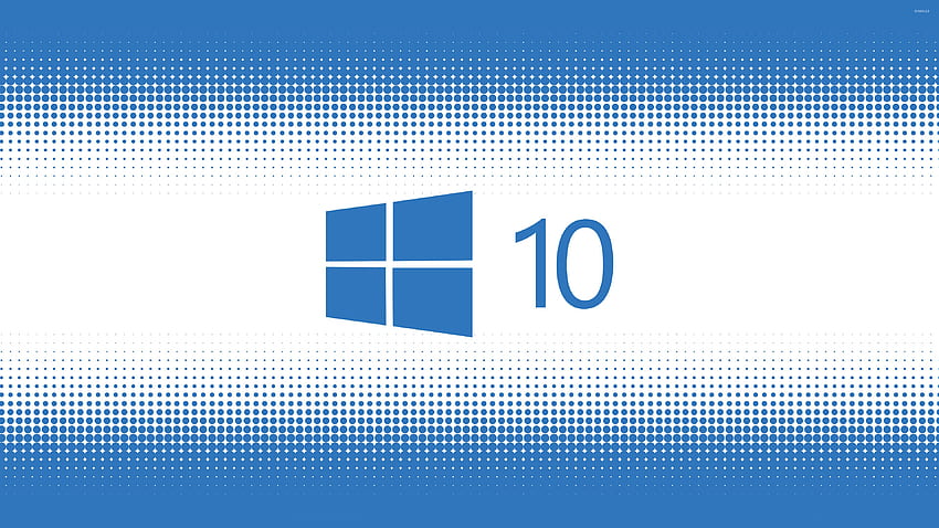 Windows 10 on blue halftone - Computer HD wallpaper