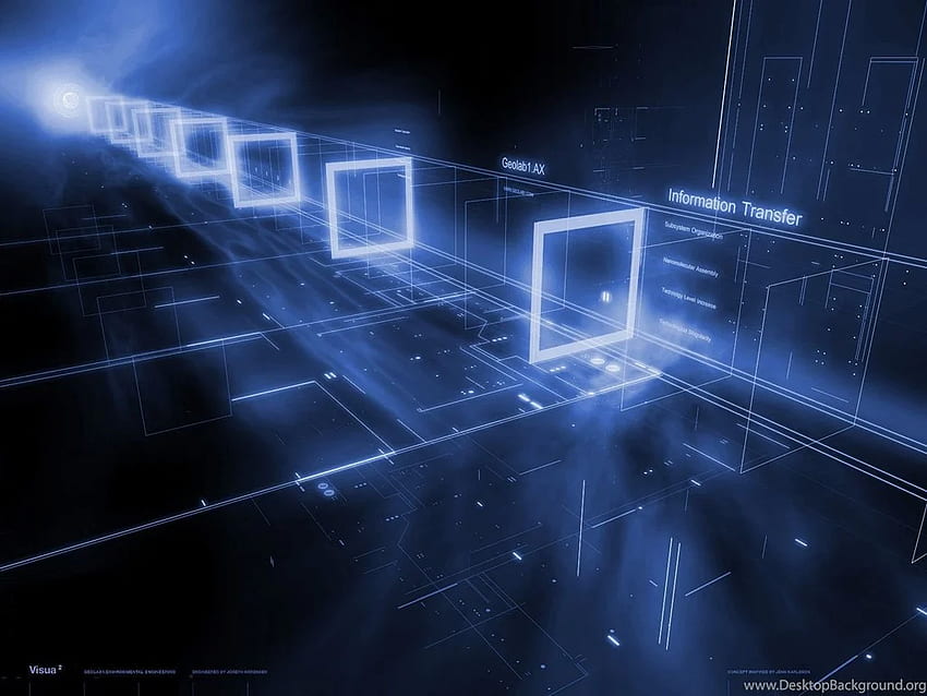 Technologia 3D Cyber ​​Tło, Ciemny Cyber Tapeta HD