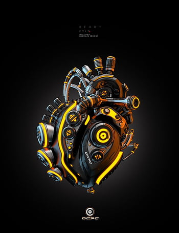Biomechanical Heart Hand Tattoo by Tim Kerr