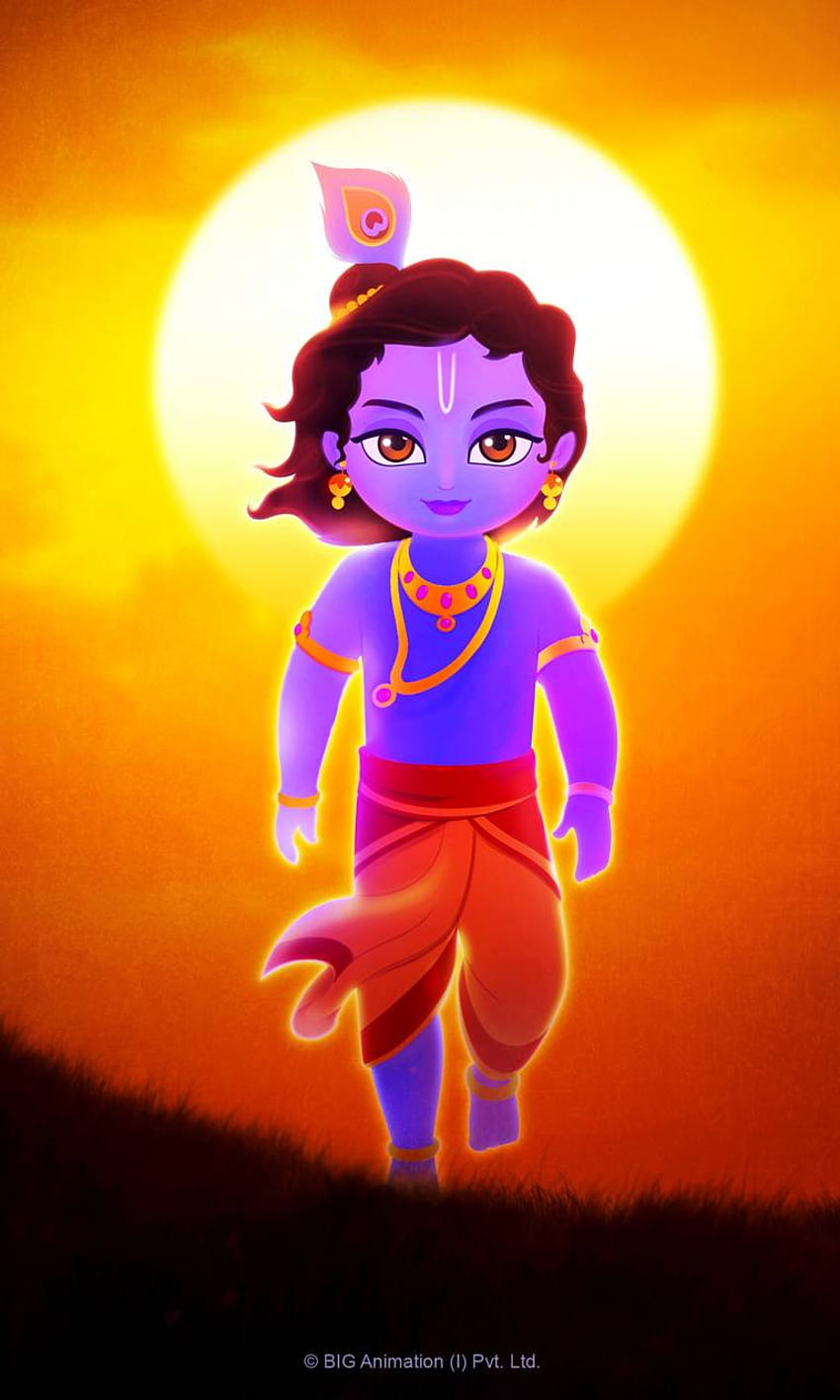Little Krishna Full Size, anime of krishna in cartoon HD wallpaper | Pxfuel