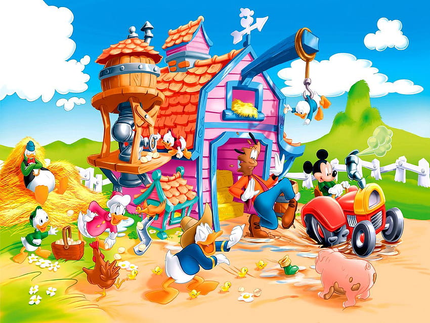 Dom Myszki Miki Disney - Puzzle z Myszką Miki Tapeta HD
