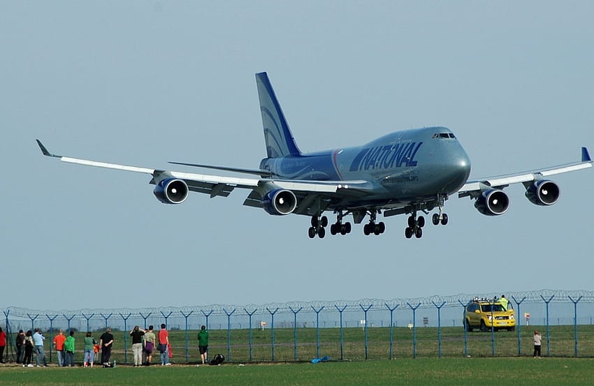 보잉-747, 비행기, 착륙, 747, 보잉 HD 월페이퍼