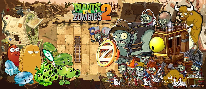 Plants vs Zombies 2 Wild West, Wild West Cartoon HD wallpaper