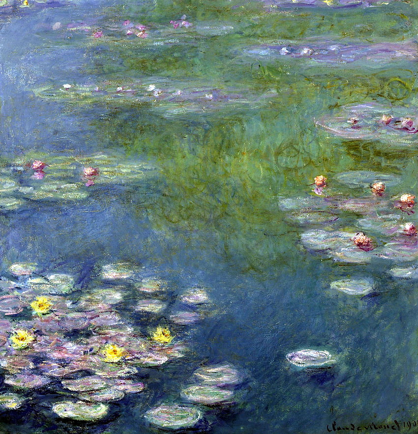 Lilie wodne Monet - Lekcje, Lilie wodne Claude Monet Tapeta na telefon HD