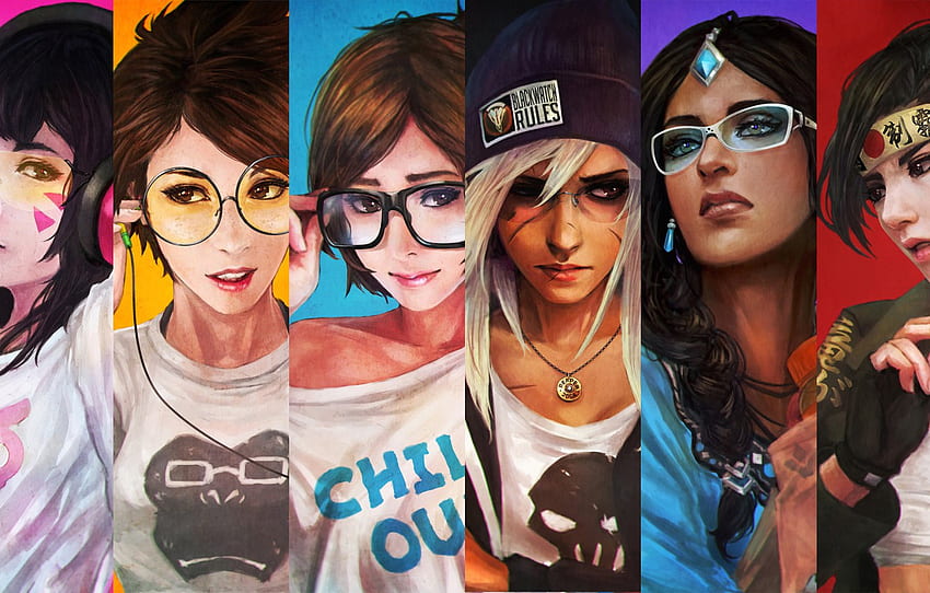 Sanat, Kızlar, Reaper, Hanzo, Mei, Overwatch - Overwatch Girls Art HD duvar kağıdı