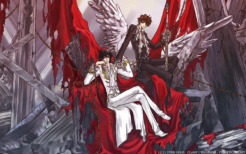 code geass kururugi suzaku lamperouge lelouch – 애니메이션 코드 기어스, 애니메이션 왕좌 HD 월페이퍼