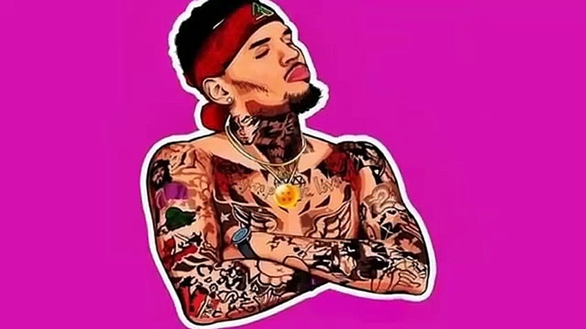 Chris Brown animato, cartone animato di Chris Brown Sfondo HD