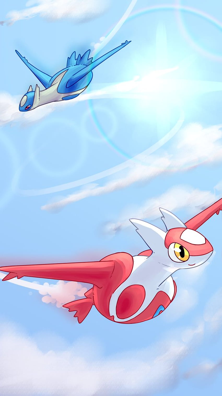Nsuprem - I Just Edited Last Night's Phone ! Now It Looks Nicer As A Whatsapp Telegram Background For Personal Use, You Can Use The Signatureless Version, To Show Others, Please Use, Latias and Latios HD phone wallpaper