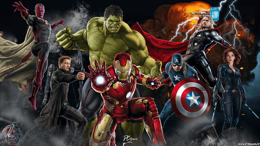 Rächer , Hintergrund, , . Designtrends – Premium-PSD, Vektoren, coole Avengers HD-Hintergrundbild