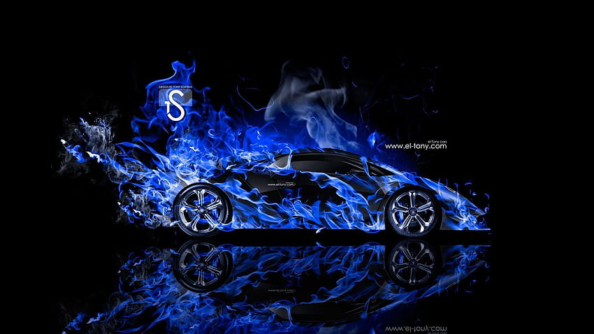 Inspirez-vous de la voiture bleu foncé. Lamborghini bleue, iPhone bleu, iPhone Lamborghini, Voiture bleue 3D Fond d'écran HD
